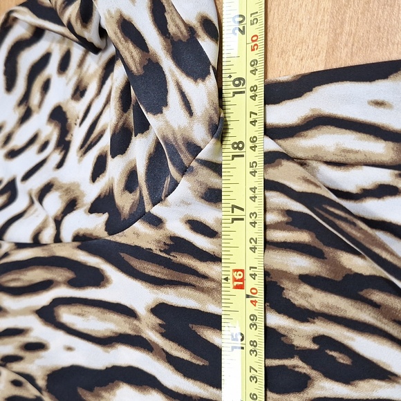 Chico Leopard Cheetah Tiger Print Sequin Women's‎ Top Cropped LSU Plus Sz - Picture 6 of 8